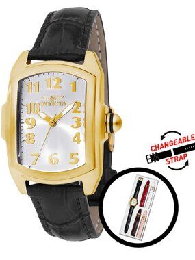 Invicta Lupah 49816 Women's Gold Watch 5 Interchangeable Straps New
